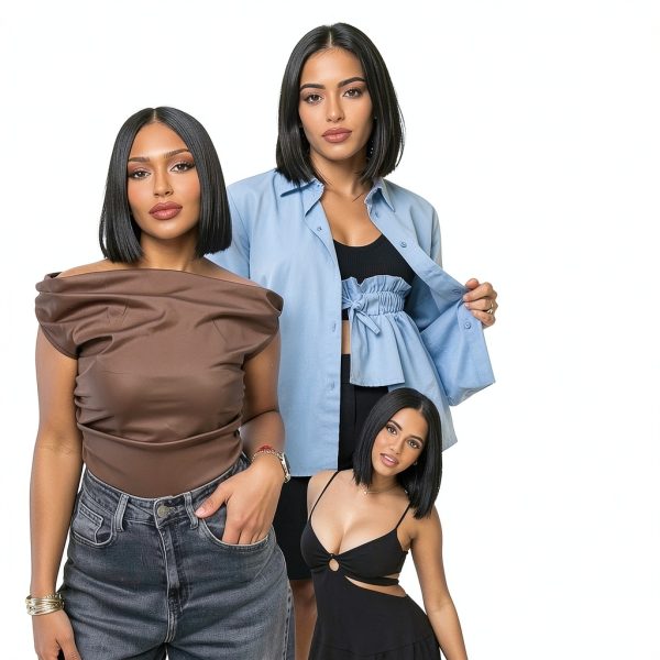 Glueless Wigs Human Hair Bob Straight-5