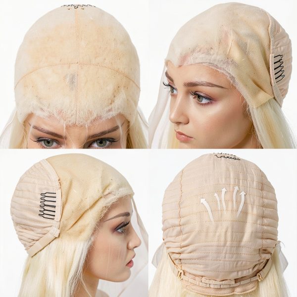 Blonde 613 Lace Front Wigs Human Hair Tobeaper Beauty-3