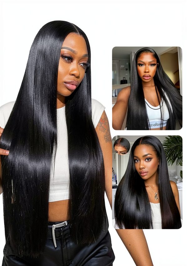 Straight Human Hair Lace Front Wig Cllok 22‑36-7
