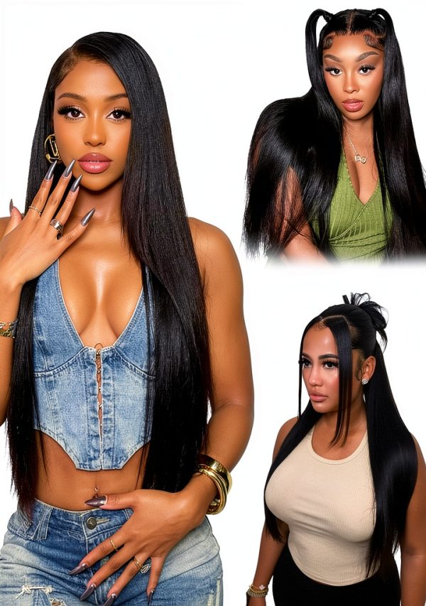 Straight Human Hair Lace Front Wig Cllok 22‑36-6