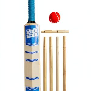 Power Play Size 3 Cricket Bat Wooden Set Kids-0