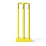 Plastic Cricket Stumps FORTRESS Yellow Durable Set-0