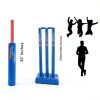 Bratla Kids Cricket Set Plastic Bat Wind Ball Stumps-3