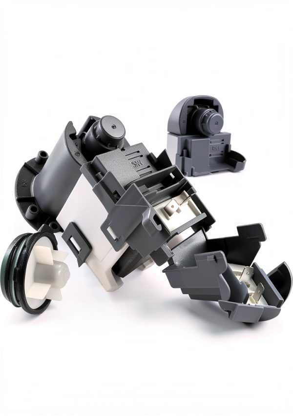 OEM DC31-00187A Washer Drain Pump Motor by Techecook 80W White Grey-2