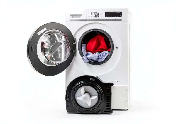 OEM DC31-00187A Washer Drain Pump Motor by Techecook 80W White Grey-3