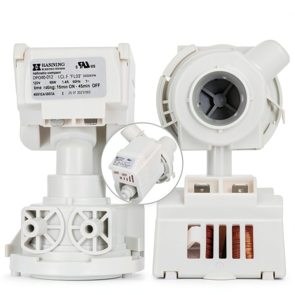 DP040-012 Drain Pump Garsoo Washer Part White-6