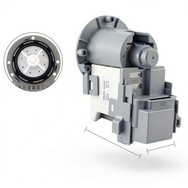 Washer Drain Pump Motor prime&swift DC97-20621A Black ABS Brass-5